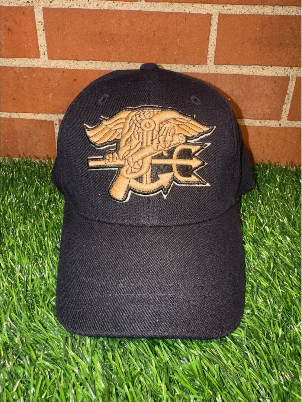 NWOT VTG Y2K Navy Seal Team Special Warfare Trident StrapBack Hat